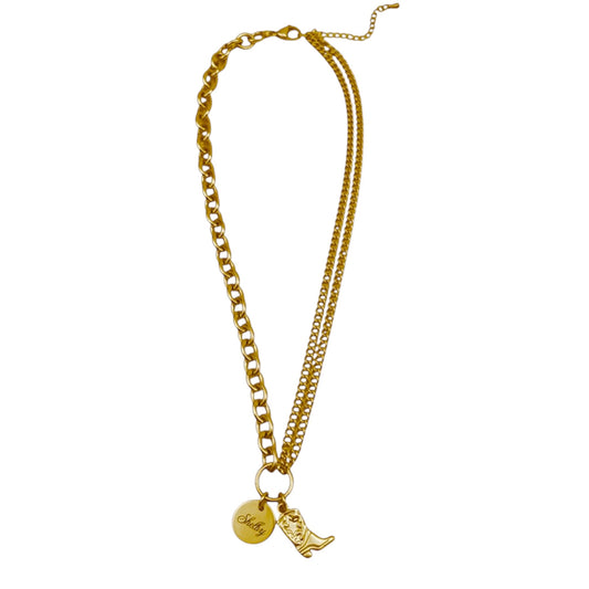The Outlaw Charm Necklace Gold Stainless