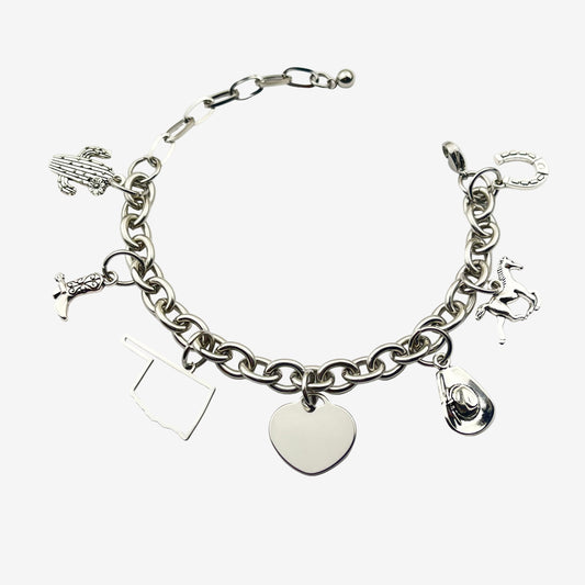 Oklahoma Cowgirl Charm Bracelet