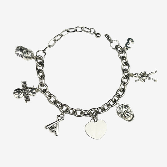 Grand Slam Baseball Charm Bracelet