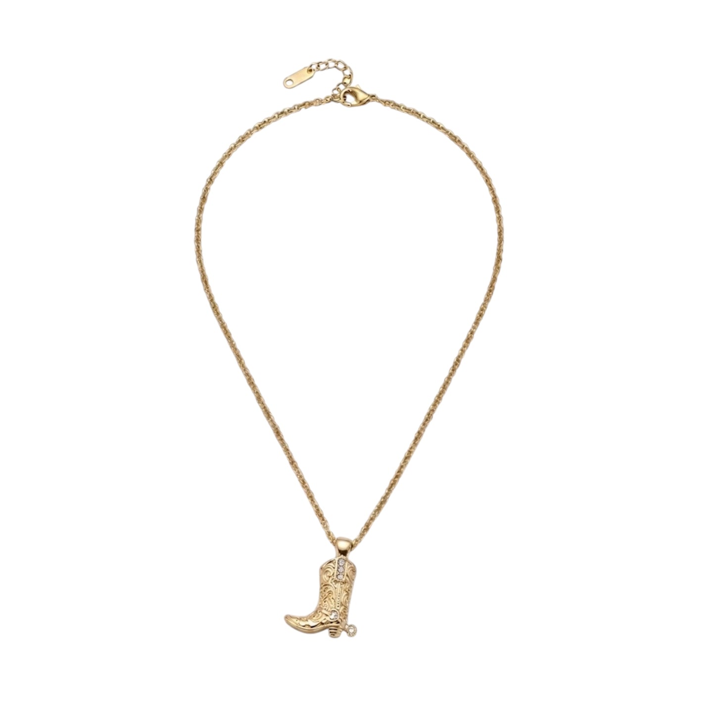 Golden Spur Heart Necklace