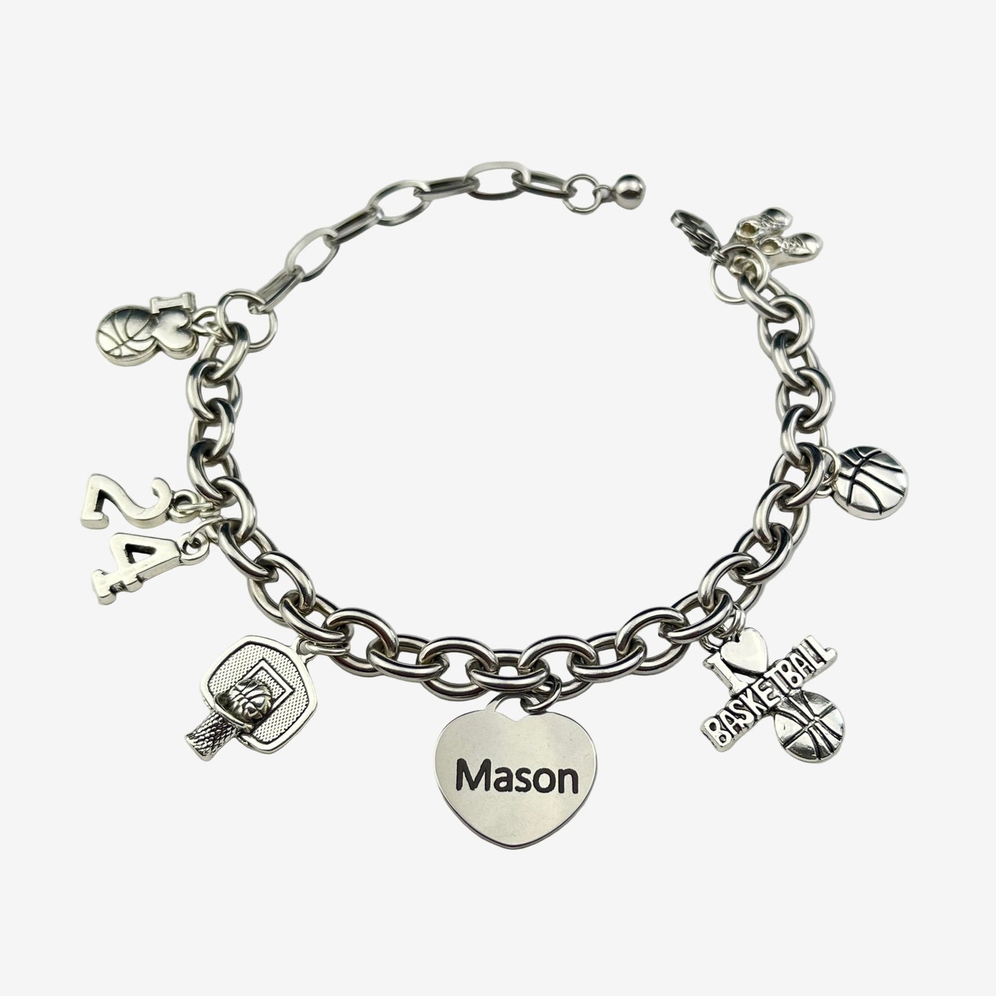 All-Star Basketball Charm Bracelet
