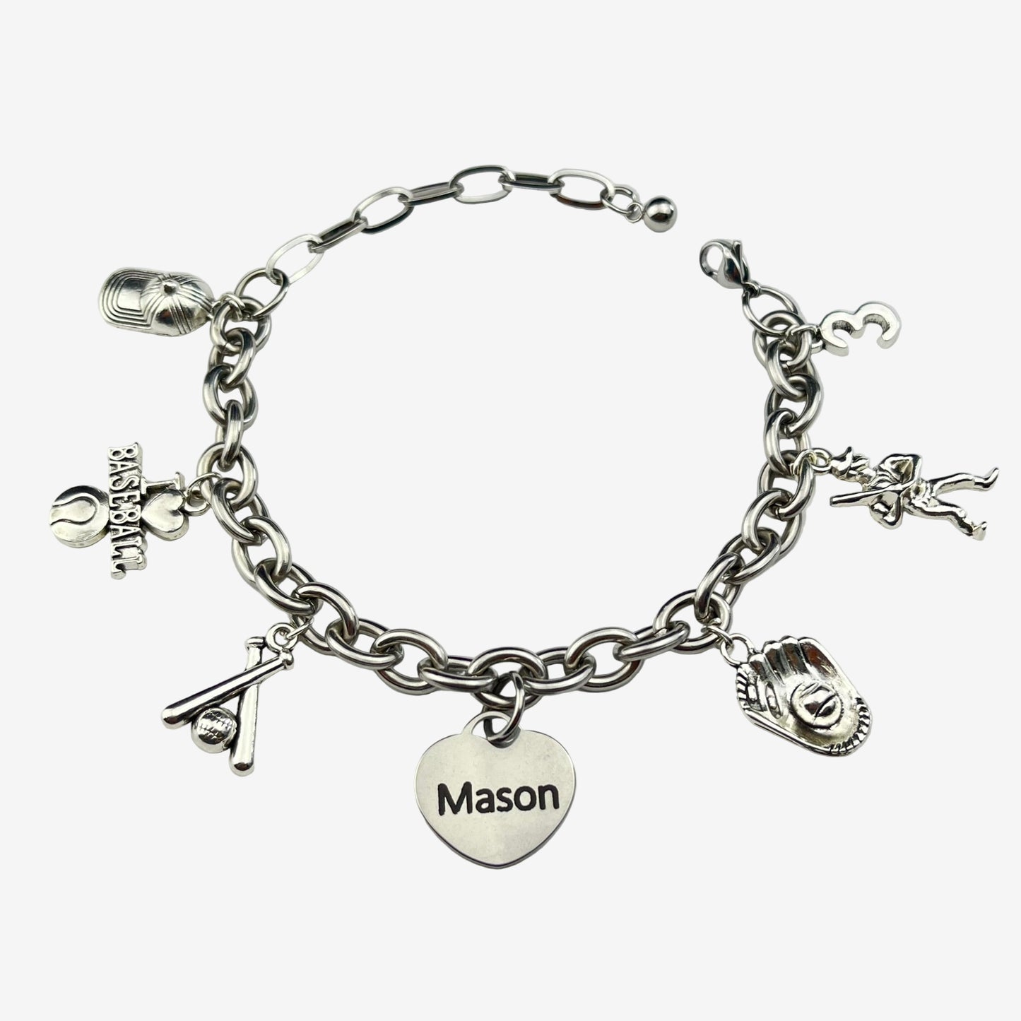 Grand Slam Baseball Charm Bracelet