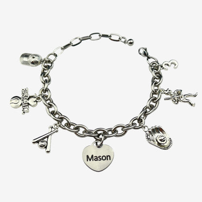Grand Slam Baseball Charm Bracelet