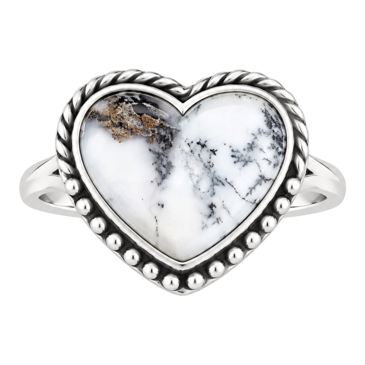 Wild Heart White Buffalo 925 Sterling Silver Ring