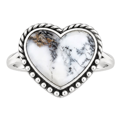 Wild Heart White Buffalo 925 Sterling Silver Ring