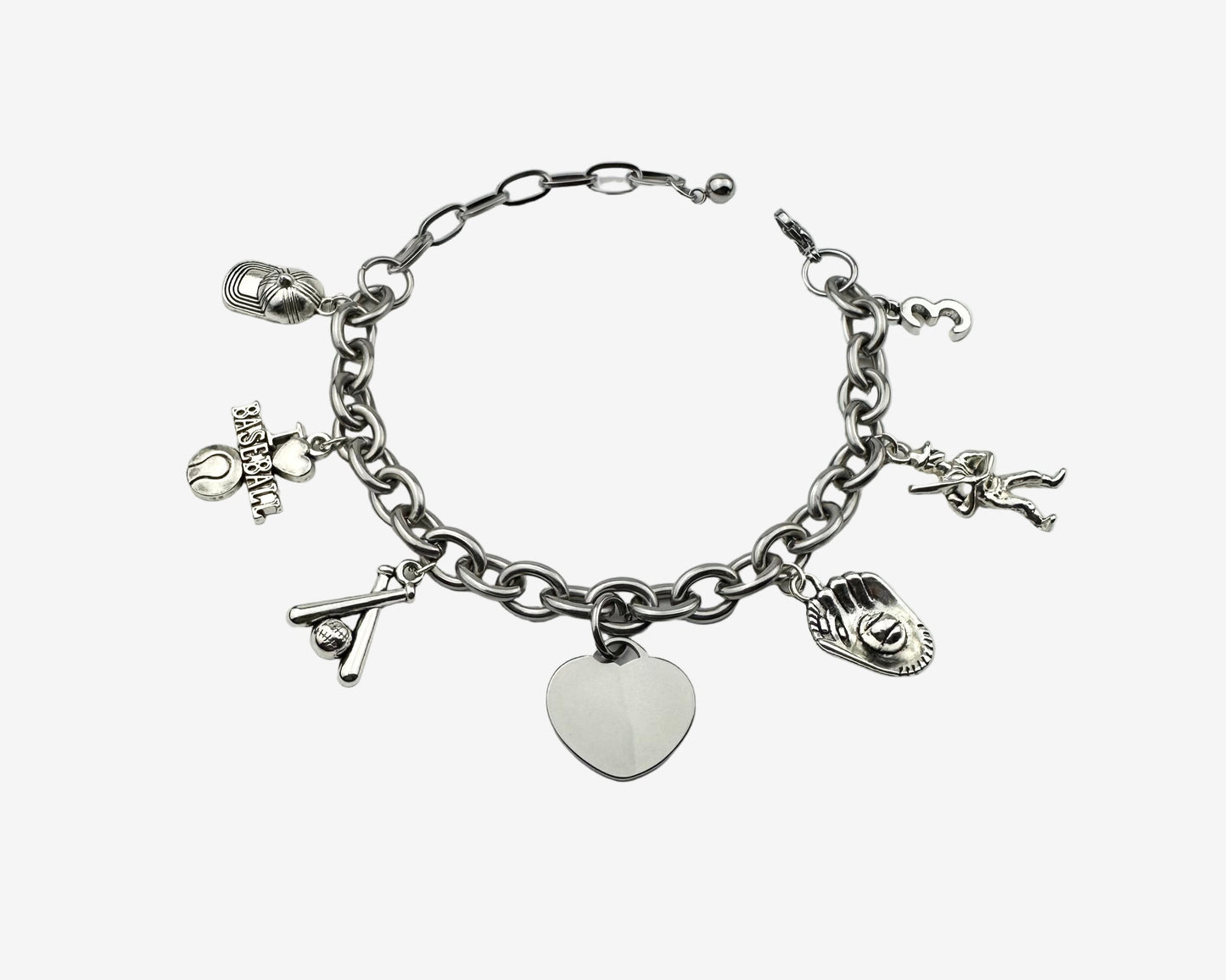 Grand Slam Baseball Charm Bracelet