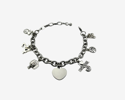 All-Star Basketball Charm Bracelet