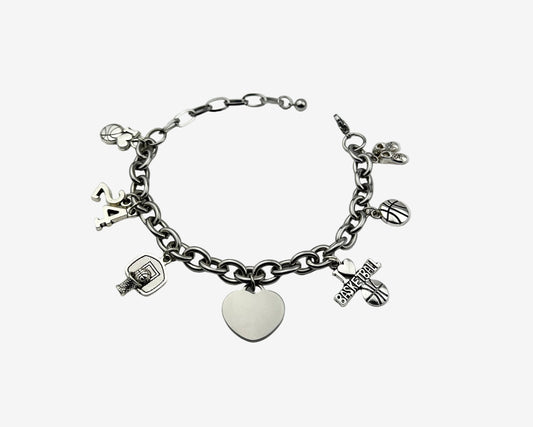 All-Star Basketball Charm Bracelet
