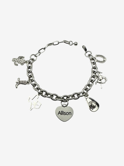 Texas Cowgirl Charm Bracelet