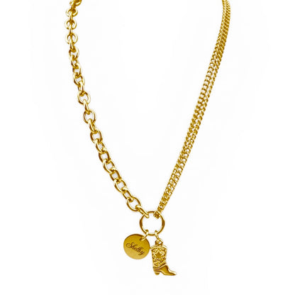 The Outlaw Charm Necklace Gold Stainless