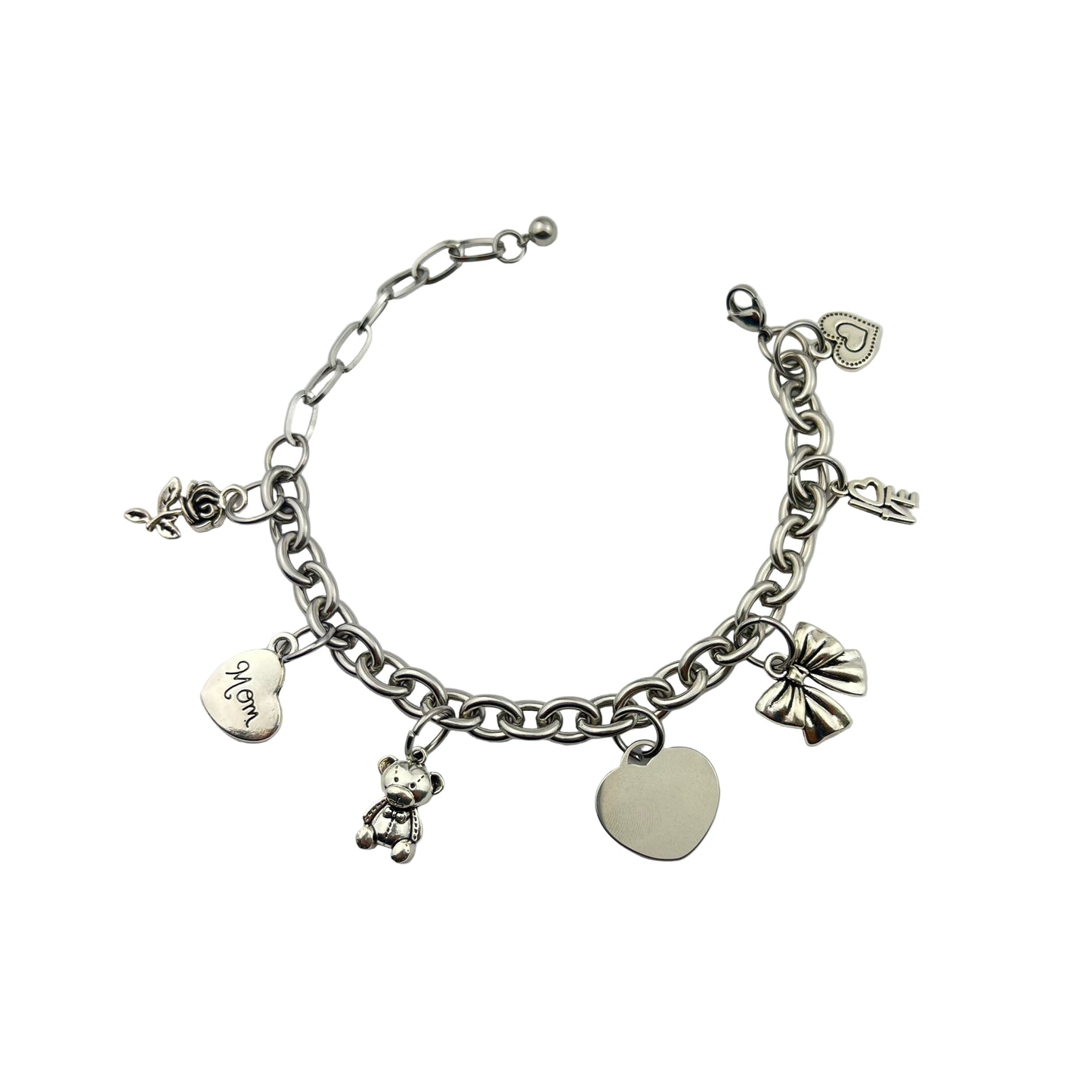 Mom’s Heart Charm Bracelet