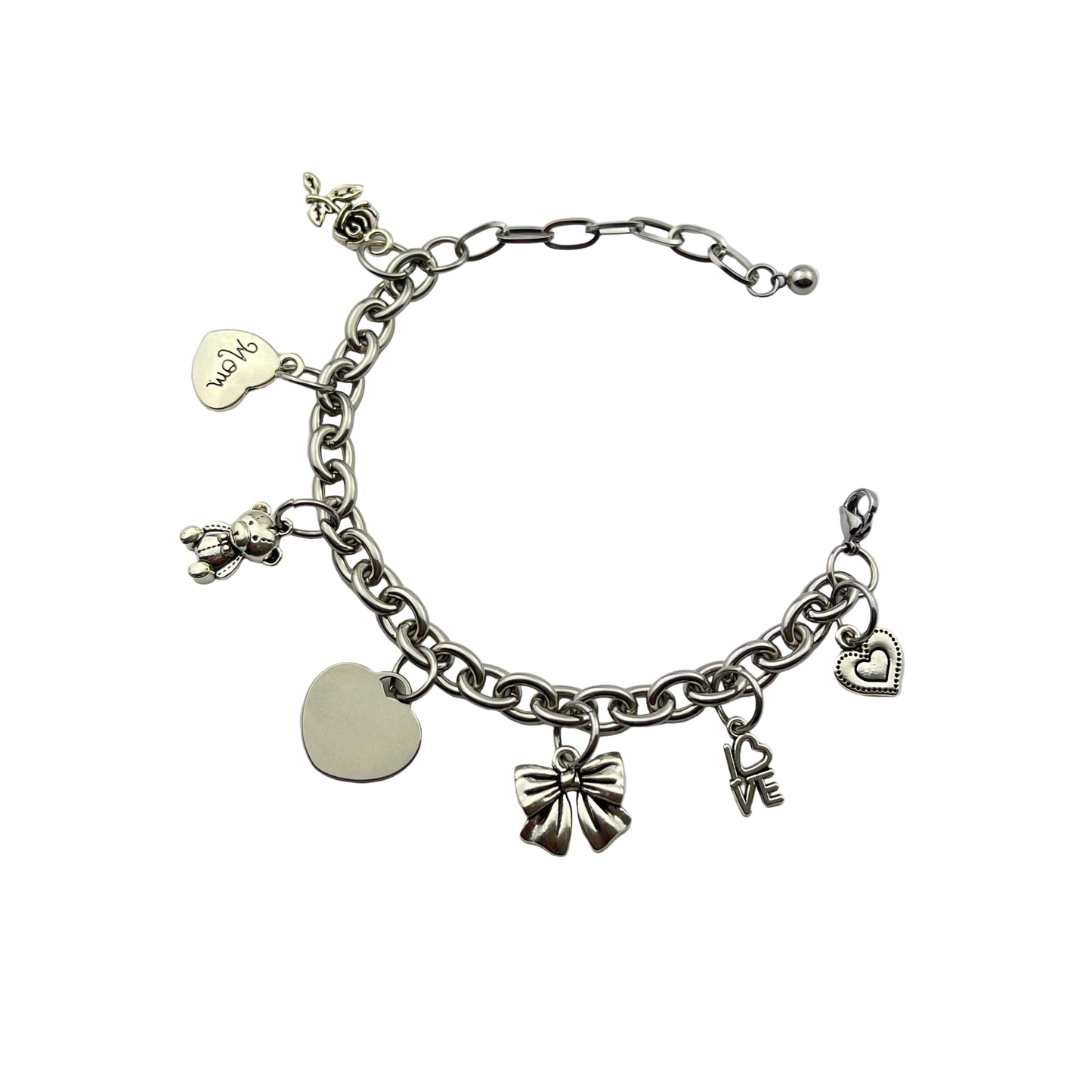 Mom’s Heart Charm Bracelet