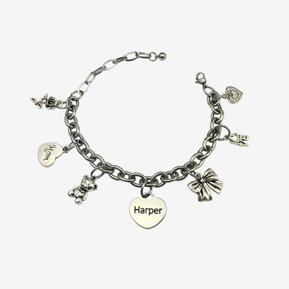 Mom’s Heart Charm Bracelet