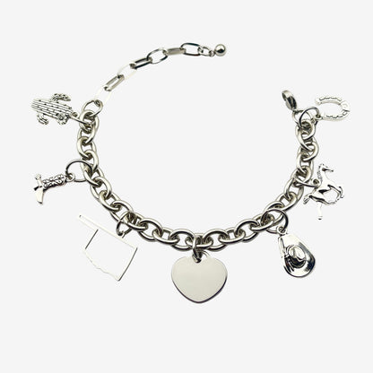 Oklahoma Cowgirl Charm Bracelet