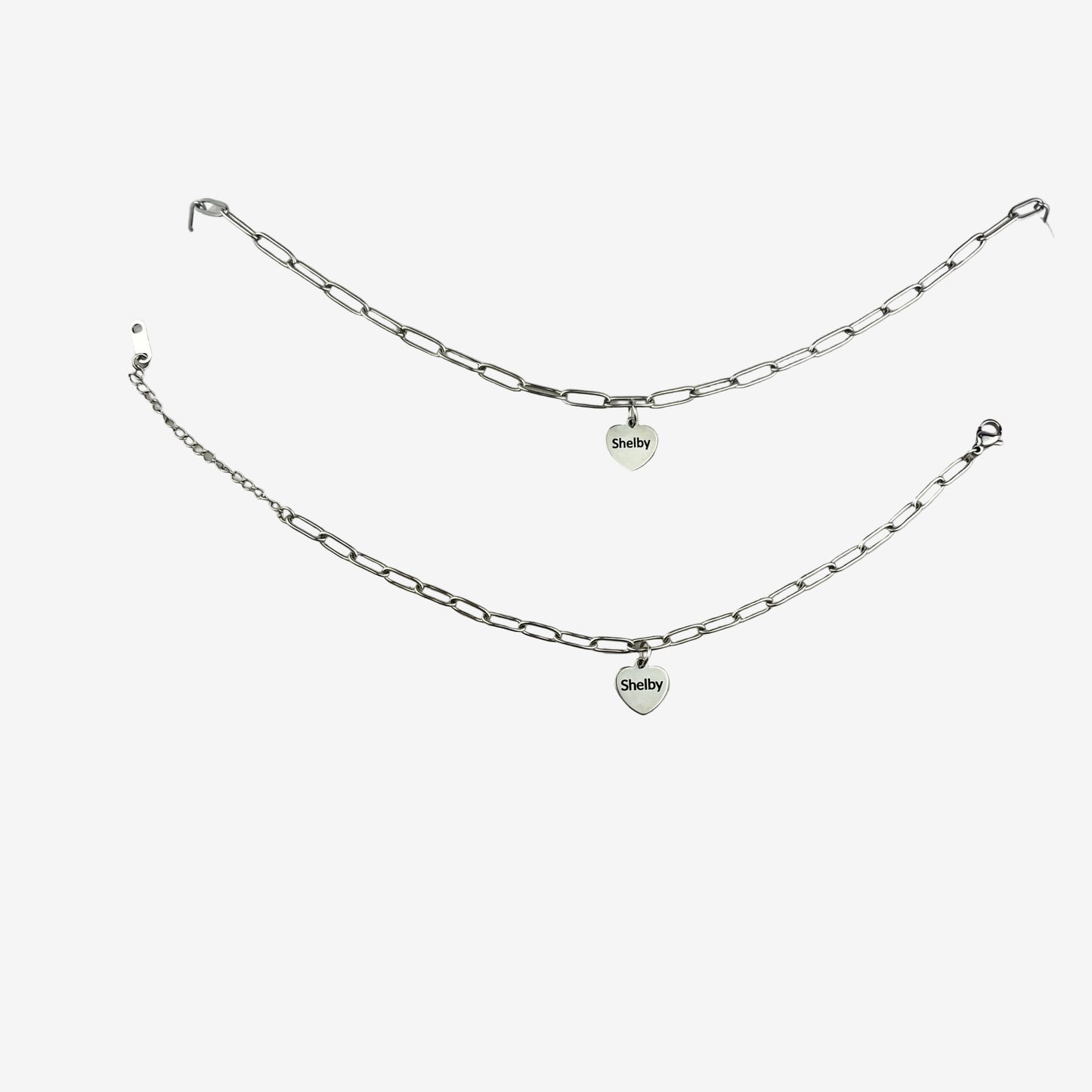 Paperclip Heart Necklace and Bracelet Set - Limited time only