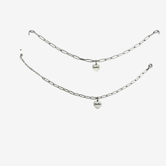 Paperclip Heart Necklace and Bracelet Set - Limited time only