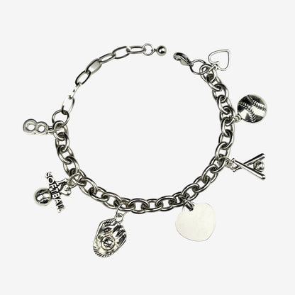 Softball Spirit Charm Bracelet