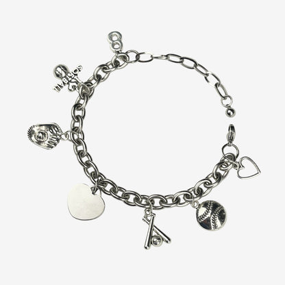 Softball Spirit Charm Bracelet