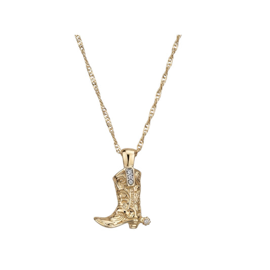 Golden Spur Heart Necklace