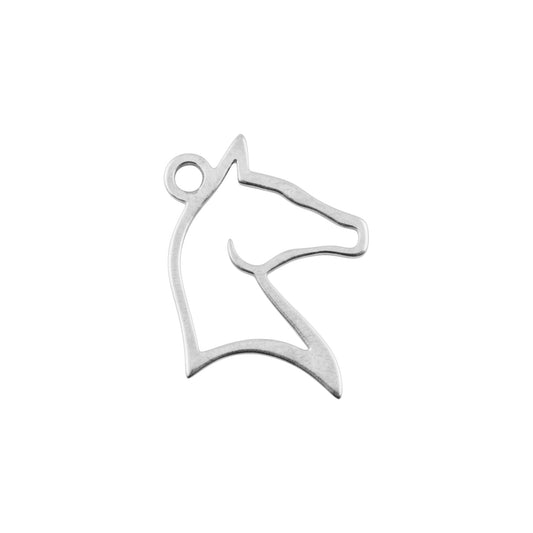 horse-outline-silver