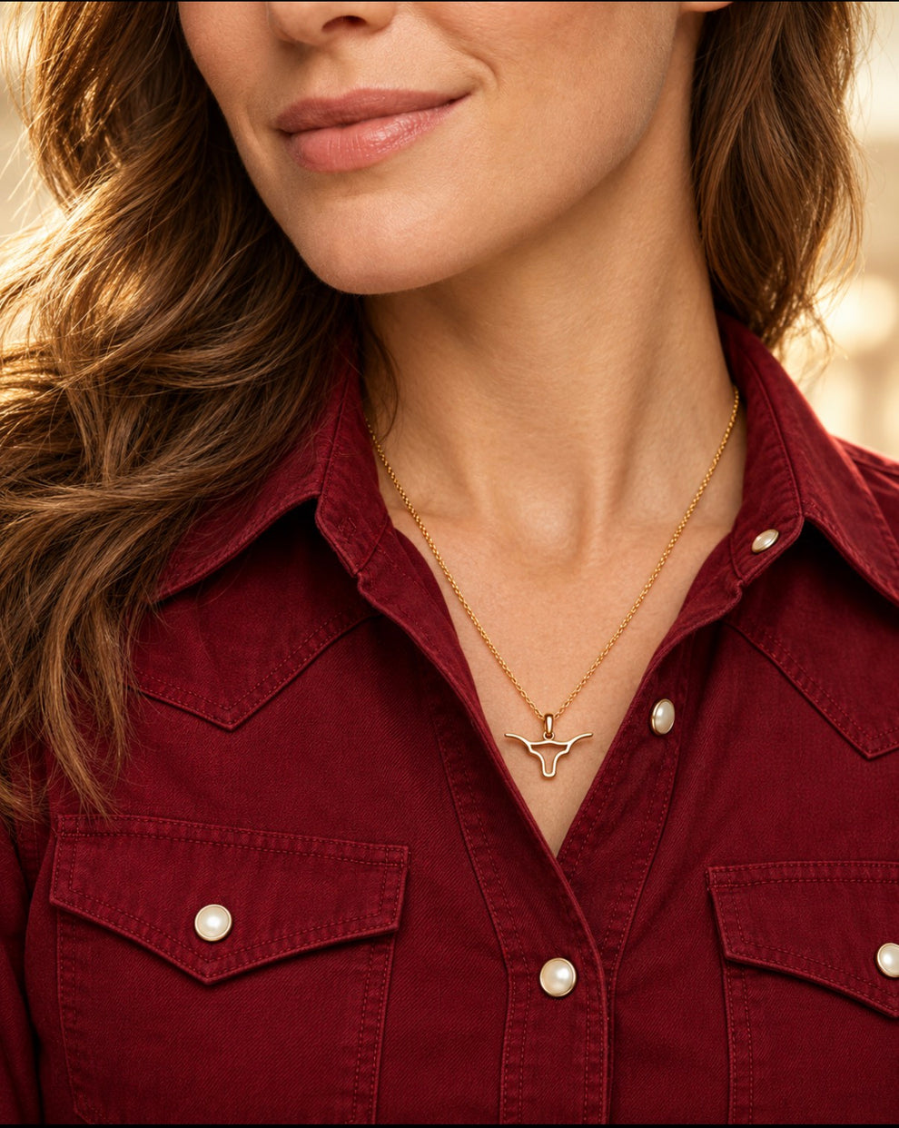 The Dainty Longhorn Necklace – The Western Roots Company